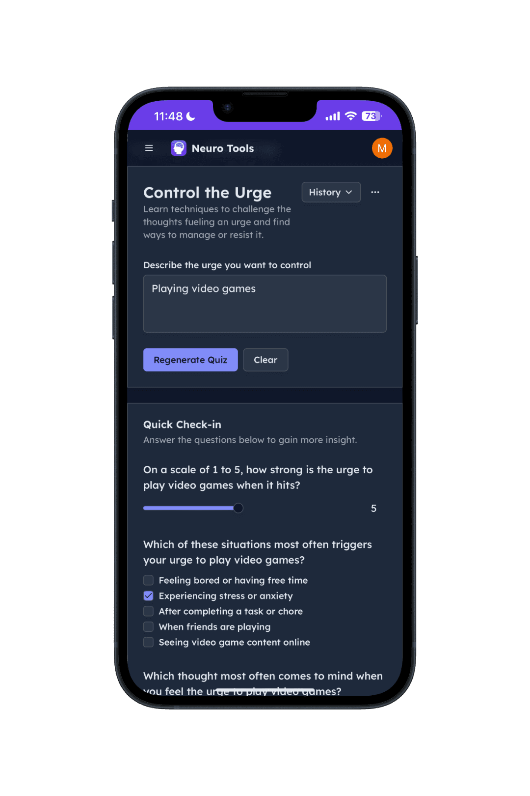 Neuro Tools interface mockup 5